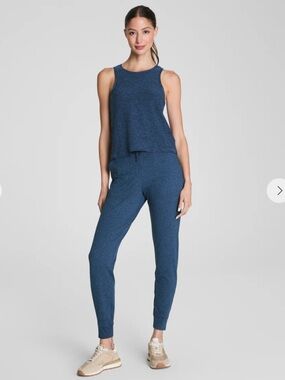 Spanx super smooth soft stretch slim jogger in navy